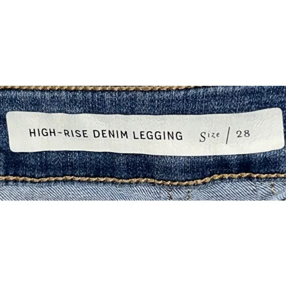 Anthropologie Pilcro and the Letterpress High-Rise Denim Leggings 28X27